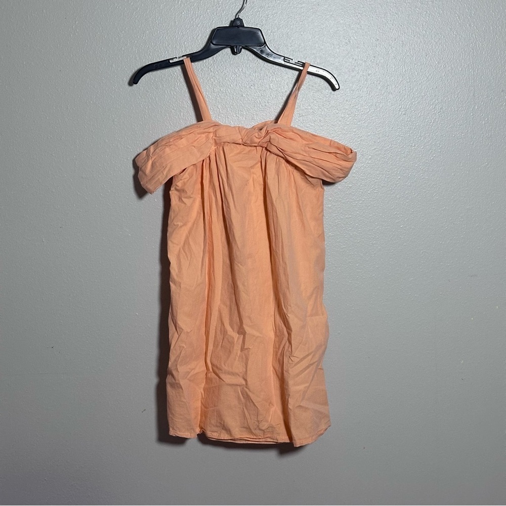 Zara Kids‎ Girls Orange Poplin Off Shoulder Dress size 13-14.